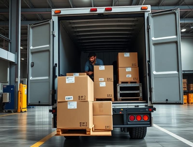 Cargo loading at warehouse